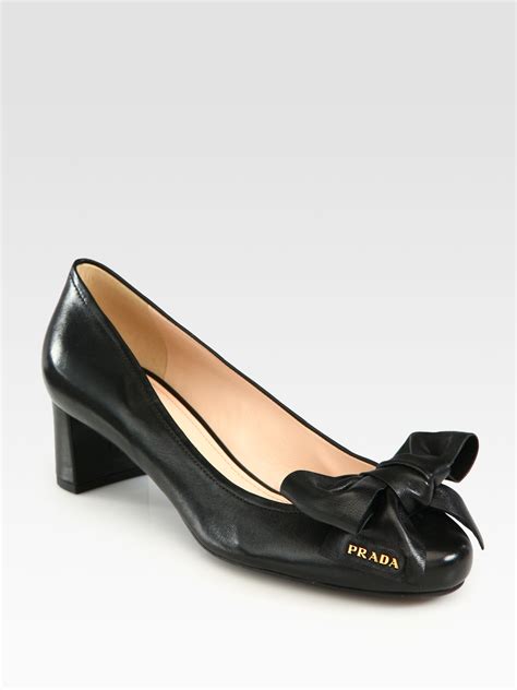 prada black pumps|prada pumps block heel.